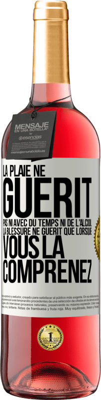 29,95 € | Vin rosé Édition ROSÉ La plaie ne guérit pas ni avec du temps ni de l'alcool. La blessure ne guérit que lorsque vous la comprenez Étiquette Blanche. Étiquette personnalisable Vin jeune Récolte 2025 Tempranillo