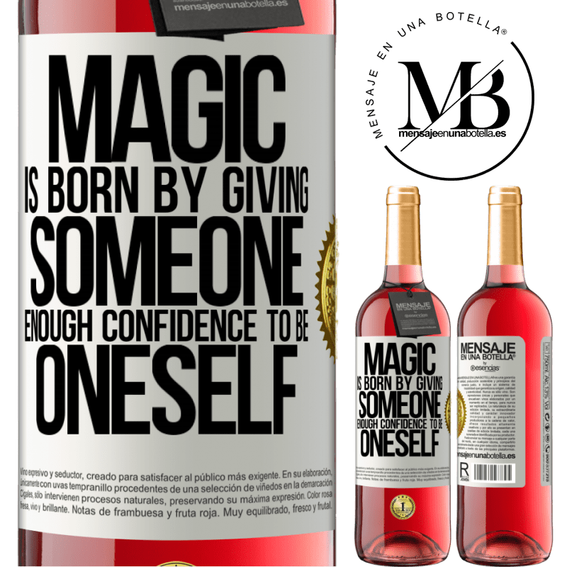 24,95 € Free Shipping | Rosé Wine ROSÉ Edition Magic is born by giving someone enough confidence to be oneself White Label. Customizable label Young wine Harvest 2021 Tempranillo