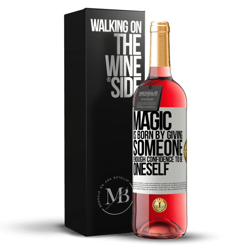 29,95 € Free Shipping | Rosé Wine ROSÉ Edition Magic is born by giving someone enough confidence to be oneself White Label. Customizable label Young wine Harvest 2021 Tempranillo