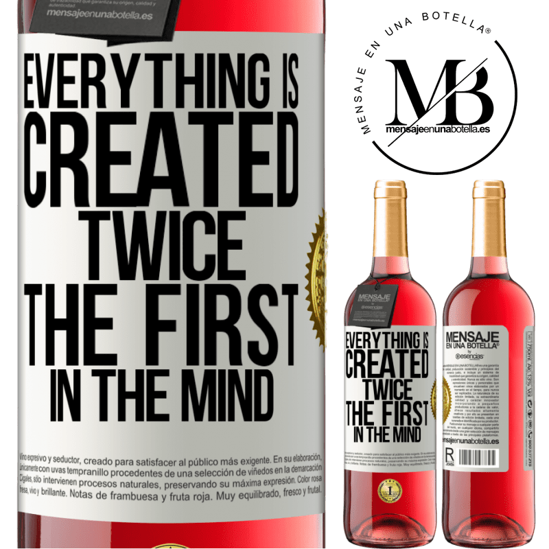 24,95 € Free Shipping | Rosé Wine ROSÉ Edition Everything is created twice. The first in the mind White Label. Customizable label Young wine Harvest 2021 Tempranillo
