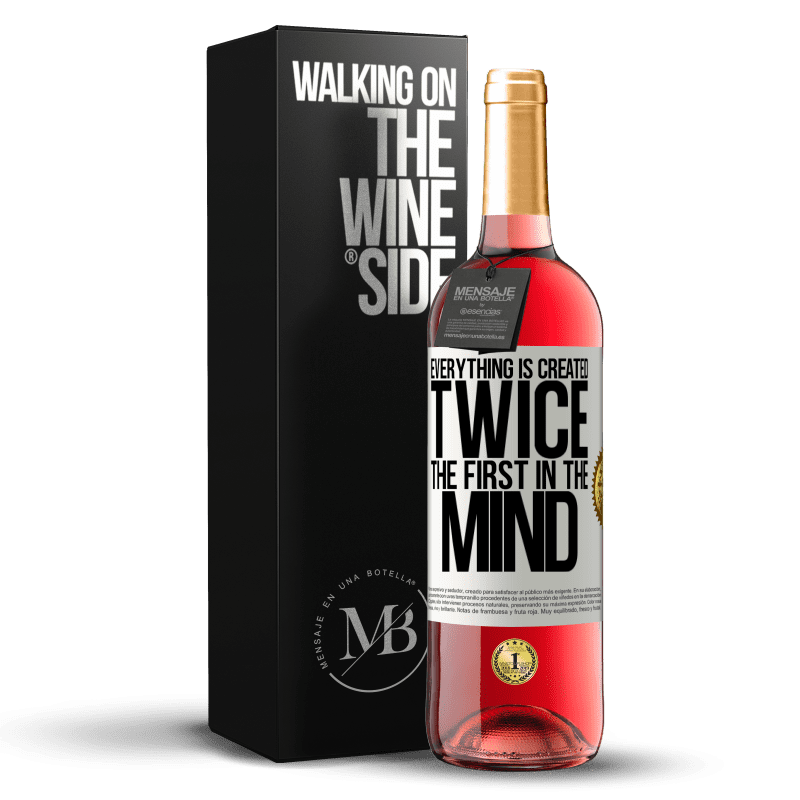 29,95 € Free Shipping | Rosé Wine ROSÉ Edition Everything is created twice. The first in the mind White Label. Customizable label Young wine Harvest 2024 Tempranillo