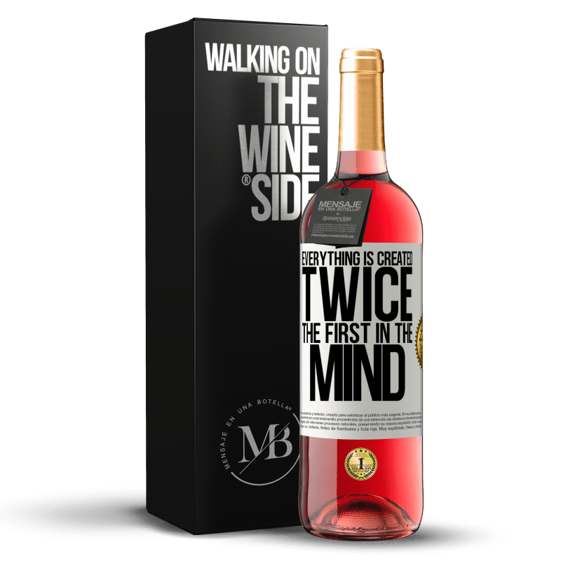 24,95 € Free Shipping | Rosé Wine ROSÉ Edition Everything is created twice. The first in the mind White Label. Customizable label Young wine Harvest 2021 Tempranillo