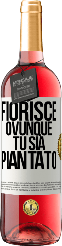 29,95 € Spedizione Gratuita | Vino rosato Edizione ROSÉ Fiorisce ovunque tu sia piantato Etichetta Bianca. Etichetta personalizzabile Vino giovane Raccogliere 2025 Tempranillo