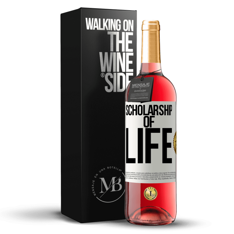 29,95 € Free Shipping | Rosé Wine ROSÉ Edition Scholarship of life White Label. Customizable label Young wine Harvest 2022 Tempranillo