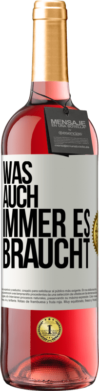 29,95 € | Roséwein ROSÉ Ausgabe Was auch immer es braucht Weißes Etikett. Anpassbares Etikett Junger Wein Ernte 2024 Tempranillo