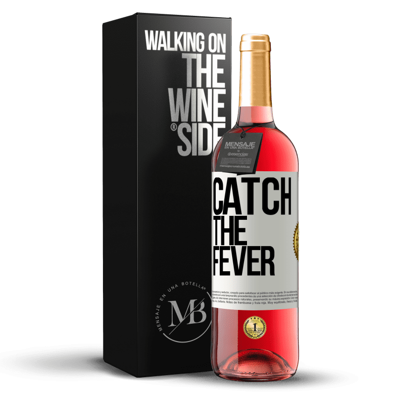 29,95 € Бесплатная доставка | Розовое вино Издание ROSÉ Catch the fever Белая этикетка. Настраиваемая этикетка Молодое вино Урожай 2024 Tempranillo