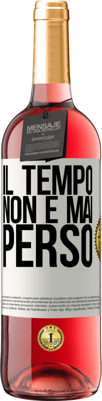 29,95 € | Vino rosato Edizione ROSÉ Il tempo non è mai perso Etichetta Bianca. Etichetta personalizzabile Vino giovane Raccogliere 2024 Tempranillo