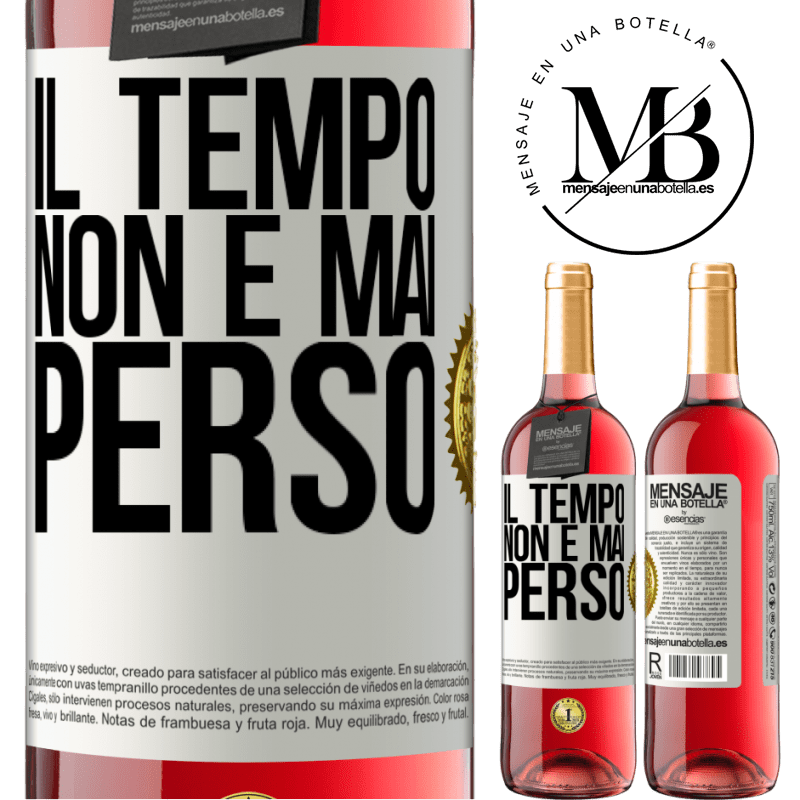 29,95 € Spedizione Gratuita | Vino rosato Edizione ROSÉ Il tempo non è mai perso Etichetta Bianca. Etichetta personalizzabile Vino giovane Raccogliere 2023 Tempranillo