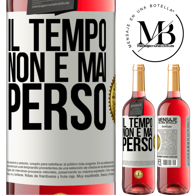 29,95 € Spedizione Gratuita | Vino rosato Edizione ROSÉ Il tempo non è mai perso Etichetta Bianca. Etichetta personalizzabile Vino giovane Raccogliere 2025 Tempranillo