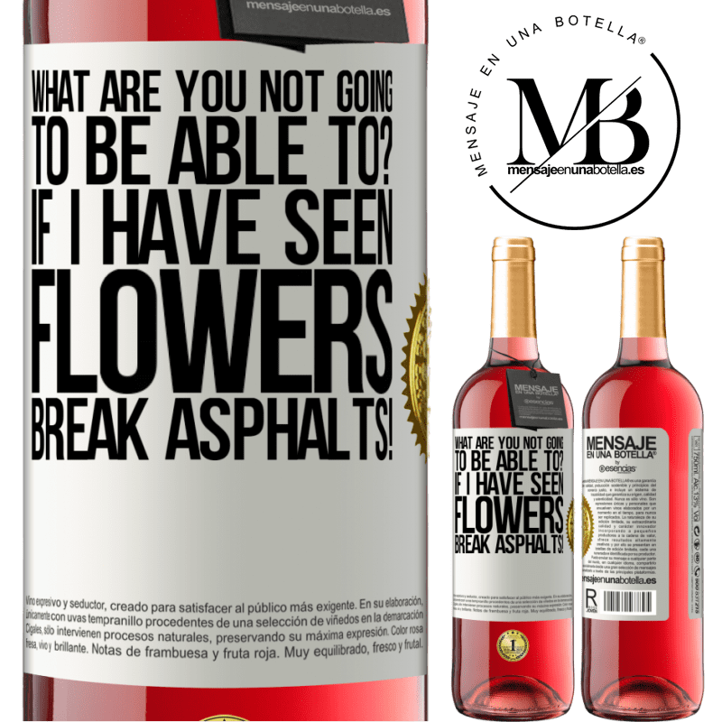 29,95 € Free Shipping | Rosé Wine ROSÉ Edition what are you not going to be able to? If I have seen flowers break asphalts! White Label. Customizable label Young wine Harvest 2022 Tempranillo
