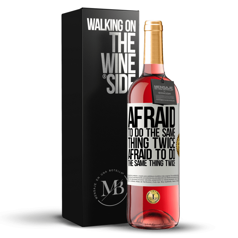 29,95 € Free Shipping | Rosé Wine ROSÉ Edition Afraid to do the same thing twice. Afraid to do the same thing twice White Label. Customizable label Young wine Harvest 2024 Tempranillo