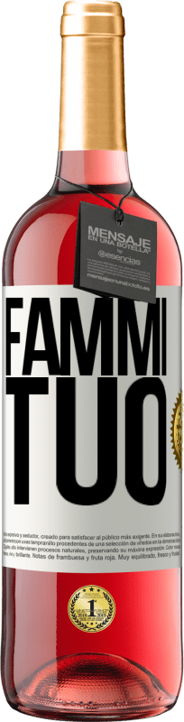 29,95 € Spedizione Gratuita | Vino rosato Edizione ROSÉ Fammi tuo Etichetta Bianca. Etichetta personalizzabile Vino giovane Raccogliere 2025 Tempranillo