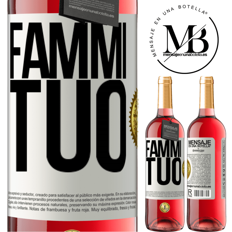 29,95 € Spedizione Gratuita | Vino rosato Edizione ROSÉ Fammi tuo Etichetta Bianca. Etichetta personalizzabile Vino giovane Raccogliere 2024 Tempranillo