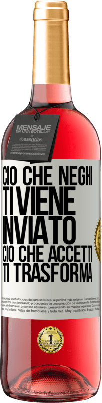 29,95 € Spedizione Gratuita | Vino rosato Edizione ROSÉ Ciò che neghi ti viene inviato. Ciò che accetti ti trasforma Etichetta Bianca. Etichetta personalizzabile Vino giovane Raccogliere 2025 Tempranillo