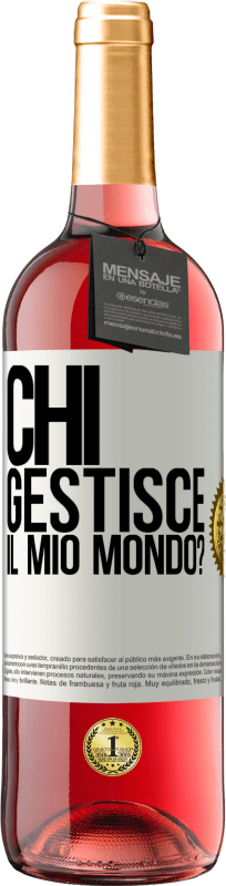 29,95 € | Vino rosato Edizione ROSÉ chi gestisce il mio mondo? Etichetta Bianca. Etichetta personalizzabile Vino giovane Raccogliere 2023 Tempranillo