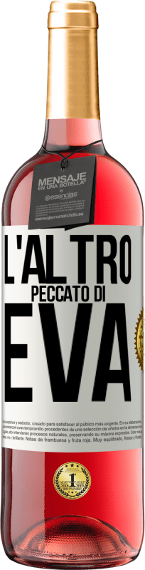 Spedizione Gratuita | Vino rosato Edizione ROSÉ L'altro peccato di Eva Etichetta Bianca. Etichetta personalizzabile Vino giovane Raccogliere 2023 Tempranillo