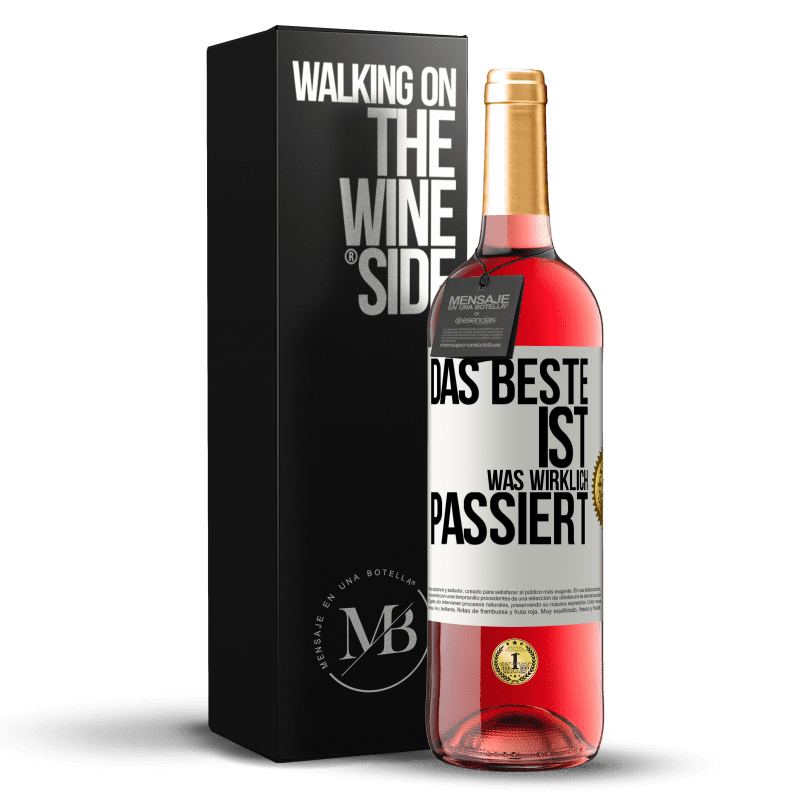 29,95 € Kostenloser Versand | Roséwein ROSÉ Ausgabe Das Beste ist, was wirklich passiert Weißes Etikett. Anpassbares Etikett Junger Wein Ernte 2024 Tempranillo