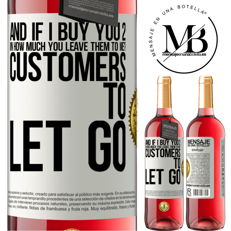24,95 € Free Shipping | Rosé Wine ROSÉ Edition and if I buy you 2 in how much you leave them to me? Customers to let go White Label. Customizable label Young wine Harvest 2021 Tempranillo