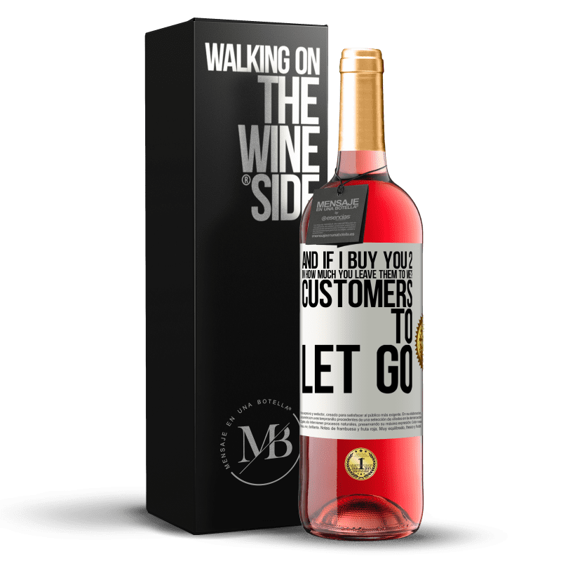29,95 € Free Shipping | Rosé Wine ROSÉ Edition and if I buy you 2 in how much you leave them to me? Customers to let go White Label. Customizable label Young wine Harvest 2023 Tempranillo