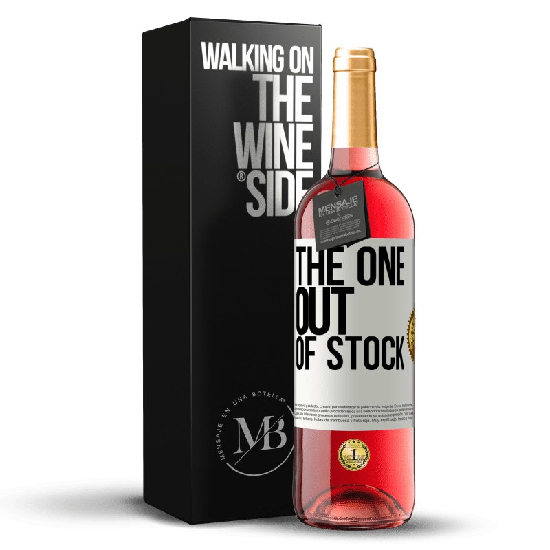29,95 € Бесплатная доставка | Розовое вино Издание ROSÉ The one out of stock Белая этикетка. Настраиваемая этикетка Молодое вино Урожай 2024 Tempranillo