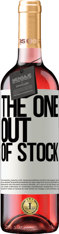 29,95 € Envoi gratuit | Vin rosé Édition ROSÉ The one out of stock Étiquette Blanche. Étiquette personnalisable Vin jeune Récolte 2025 Tempranillo