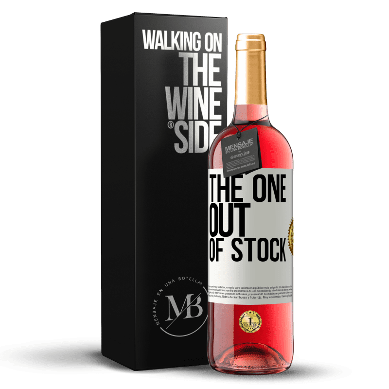 29,95 € Envoi gratuit | Vin rosé Édition ROSÉ The one out of stock Étiquette Blanche. Étiquette personnalisable Vin jeune Récolte 2022 Tempranillo