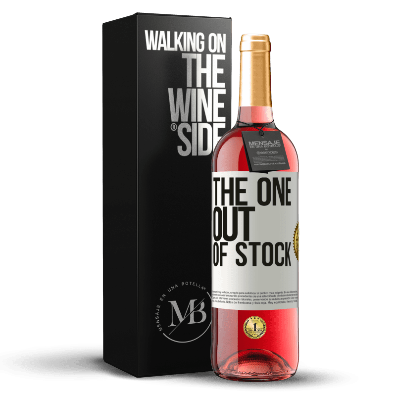 29,95 € Kostenloser Versand | Roséwein ROSÉ Ausgabe The one out of stock Weißes Etikett. Anpassbares Etikett Junger Wein Ernte 2025 Tempranillo
