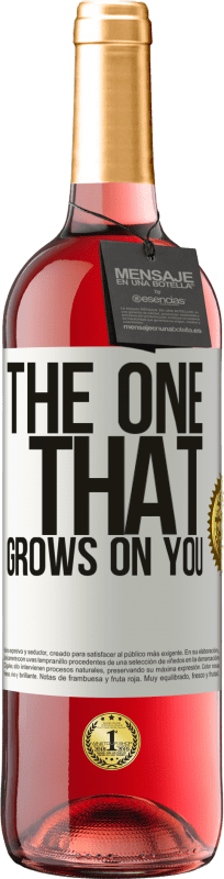 29,95 € | Vino Rosado Edición ROSÉ The one that grows on you Etiqueta Blanca. Etiqueta personalizable Vino joven Cosecha 2024 Tempranillo