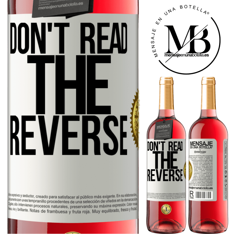 29,95 € Free Shipping | Rosé Wine ROSÉ Edition Don't read the reverse White Label. Customizable label Young wine Harvest 2022 Tempranillo