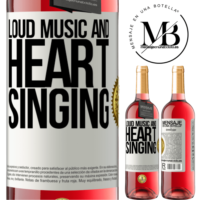 29,95 € Free Shipping | Rosé Wine ROSÉ Edition The loud music and the heart singing White Label. Customizable label Young wine Harvest 2023 Tempranillo