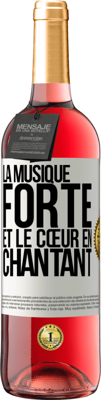 29,95 € Envoi gratuit | Vin rosé Édition ROSÉ La musique forte et le cœur en chantant Étiquette Blanche. Étiquette personnalisable Vin jeune Récolte 2025 Tempranillo