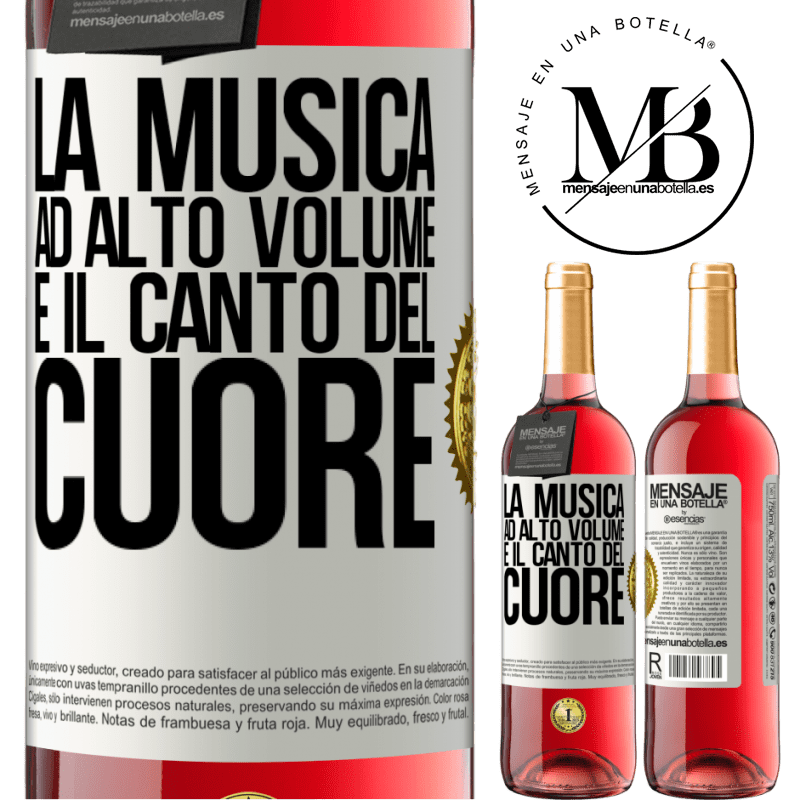 29,95 € Spedizione Gratuita | Vino rosato Edizione ROSÉ La musica ad alto volume e il canto del cuore Etichetta Bianca. Etichetta personalizzabile Vino giovane Raccogliere 2023 Tempranillo