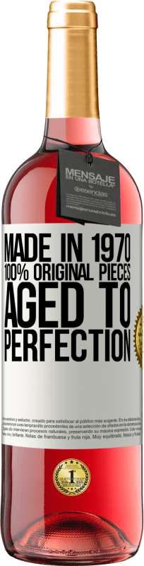 29,95 € | 桃红葡萄酒 ROSÉ版 1970年制造，百分百原创。Aged to perfection 白标. 可自定义的标签 青年酒 收成 2024 Tempranillo