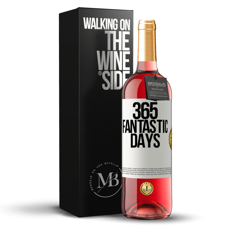 29,95 € Бесплатная доставка | Розовое вино Издание ROSÉ 365 фантастических дней Белая этикетка. Настраиваемая этикетка Молодое вино Урожай 2024 Tempranillo