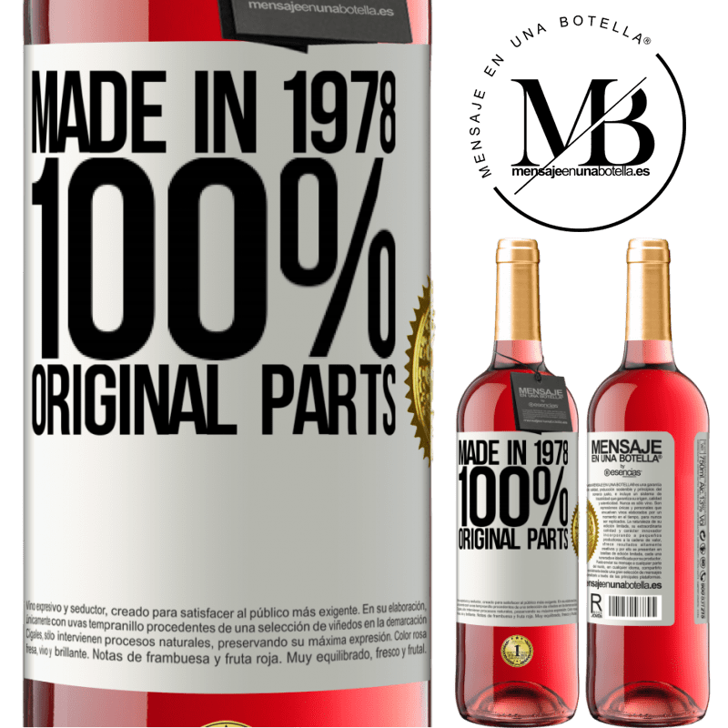 24,95 € Free Shipping | Rosé Wine ROSÉ Edition Made in 1978. 100% original parts White Label. Customizable label Young wine Harvest 2021 Tempranillo