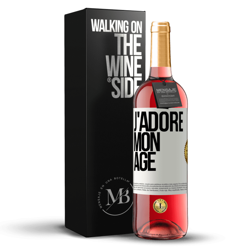 29,95 € Envoi gratuit | Vin rosé Édition ROSÉ J'adore mon âge Étiquette Blanche. Étiquette personnalisable Vin jeune Récolte 2024 Tempranillo