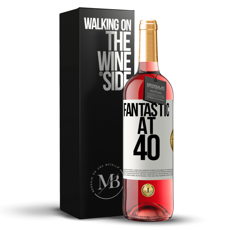 29,95 € Free Shipping | Rosé Wine ROSÉ Edition Fantastic at 40 White Label. Customizable label Young wine Harvest 2022 Tempranillo