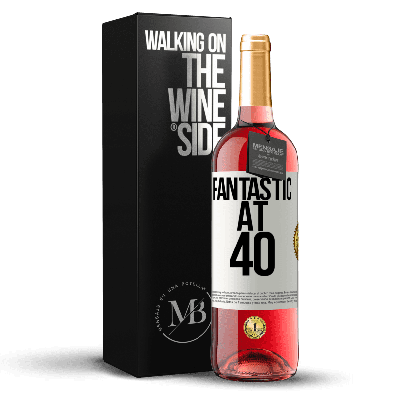 29,95 € Free Shipping | Rosé Wine ROSÉ Edition Fantastic at 40 White Label. Customizable label Young wine Harvest 2023 Tempranillo