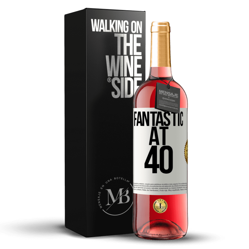 29,95 € Бесплатная доставка | Розовое вино Издание ROSÉ Фантастический в 40 Белая этикетка. Настраиваемая этикетка Молодое вино Урожай 2024 Tempranillo