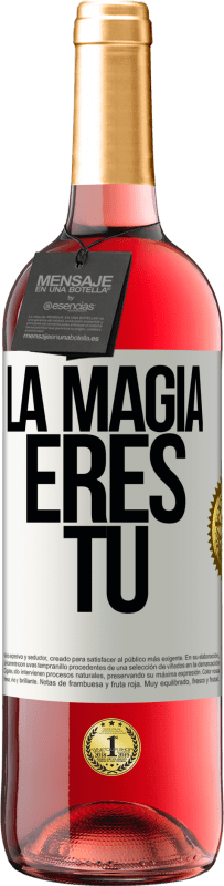 29,95 € | Vino Rosado Edición ROSÉ La magia eres tú Etiqueta Blanca. Etiqueta personalizable Vino joven Cosecha 2025 Tempranillo
