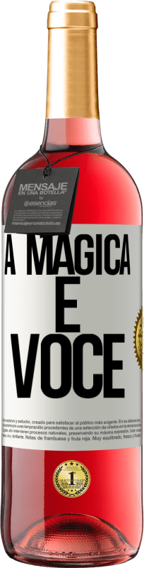 29,95 € | Vinho rosé Edição ROSÉ A mágica é você Etiqueta Branca. Etiqueta personalizável Vinho jovem Colheita 2023 Tempranillo