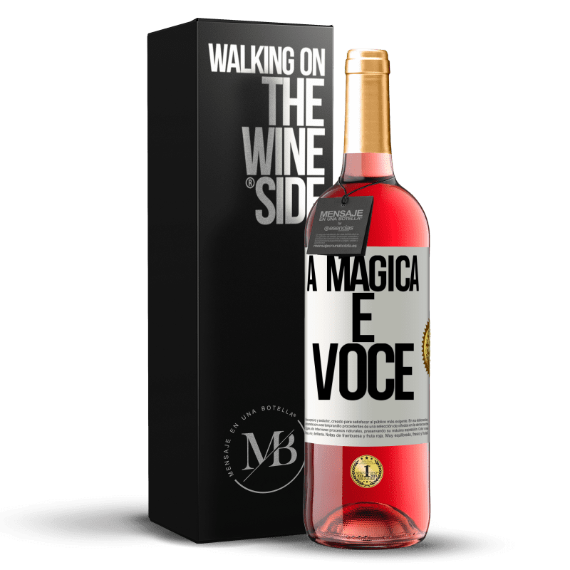 29,95 € Envio grátis | Vinho rosé Edição ROSÉ A mágica é você Etiqueta Branca. Etiqueta personalizável Vinho jovem Colheita 2024 Tempranillo