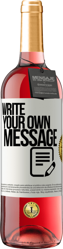 29,95 € | Rosé Wine ROSÉ Edition Write your own message White Label. Customizable label Young wine Harvest 2024 Tempranillo