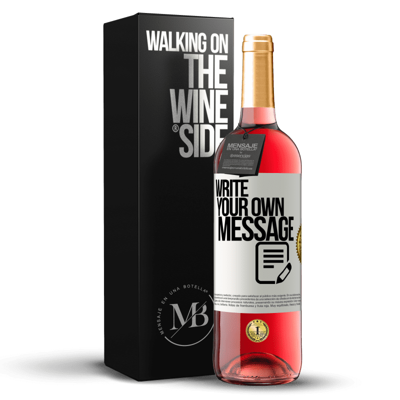 29,95 € Free Shipping | Rosé Wine ROSÉ Edition Write your own message White Label. Customizable label Young wine Harvest 2024 Tempranillo