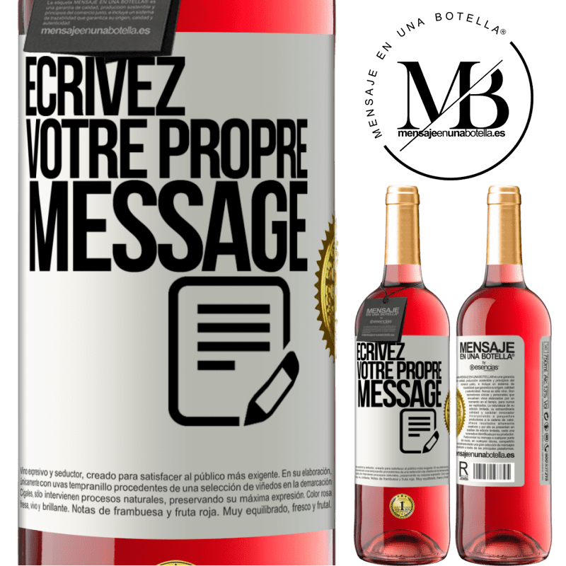 29,95 € Envoi gratuit | Vin rosé Édition ROSÉ Écrivez votre propre message Étiquette Blanche. Étiquette personnalisable Vin jeune Récolte 2024 Tempranillo