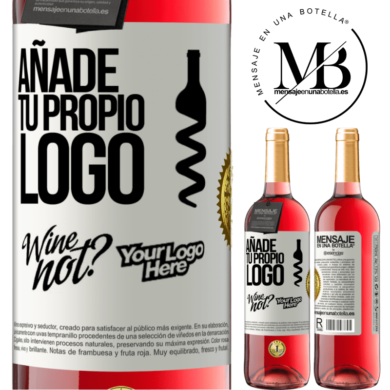 29,95 € Envío gratis | Vino Rosado Edición ROSÉ Añade tu propio logo Etiqueta Blanca. Etiqueta personalizable Vino joven Cosecha 2025 Tempranillo