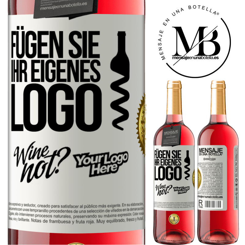 29,95 € Kostenloser Versand | Roséwein ROSÉ Ausgabe Füge dein eigenes Logo hinzu Weißes Etikett. Anpassbares Etikett Junger Wein Ernte 2023 Tempranillo