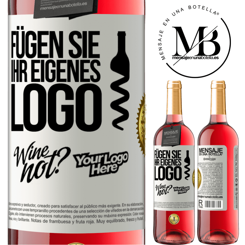 29,95 € Kostenloser Versand | Roséwein ROSÉ Ausgabe Füge dein eigenes Logo hinzu Weißes Etikett. Anpassbares Etikett Junger Wein Ernte 2024 Tempranillo