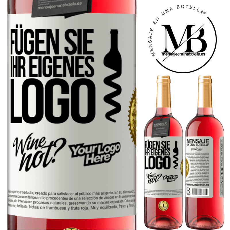 29,95 € Kostenloser Versand | Roséwein ROSÉ Ausgabe Füge dein eigenes Logo hinzu Weißes Etikett. Anpassbares Etikett Junger Wein Ernte 2025 Tempranillo