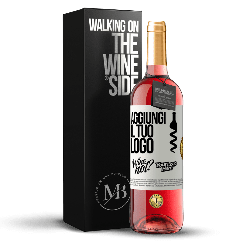 29,95 € Spedizione Gratuita | Vino rosato Edizione ROSÉ Aggiungi il tuo logo Etichetta Bianca. Etichetta personalizzabile Vino giovane Raccogliere 2024 Tempranillo